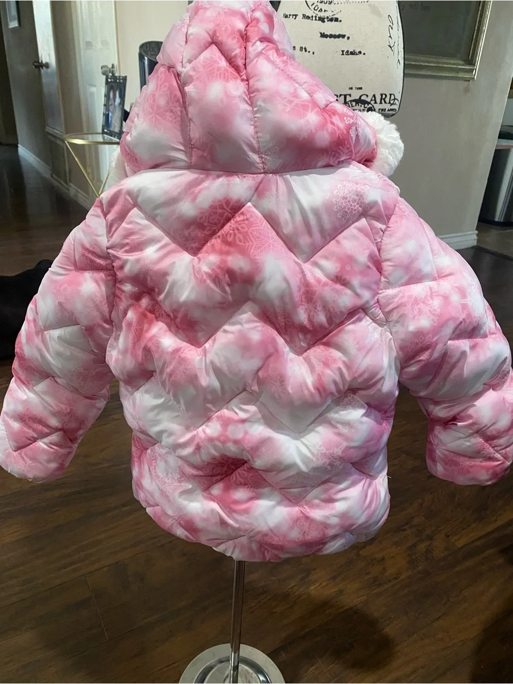 Snozu Pink and Light Purple Kids Puffer Jacket